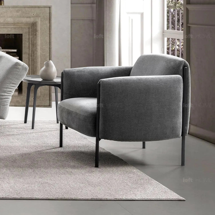 Modern Mixed Weave Fabric 1 Seater Sofa MOSAIC Good to Know Preview-1