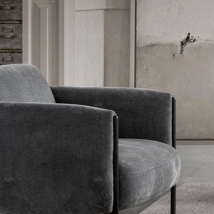 Modern Mixed Weave Fabric 1 Seater Sofa MOSAIC