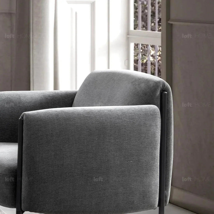 Modern Mixed Weave Fabric 1 Seater Sofa MOSAIC