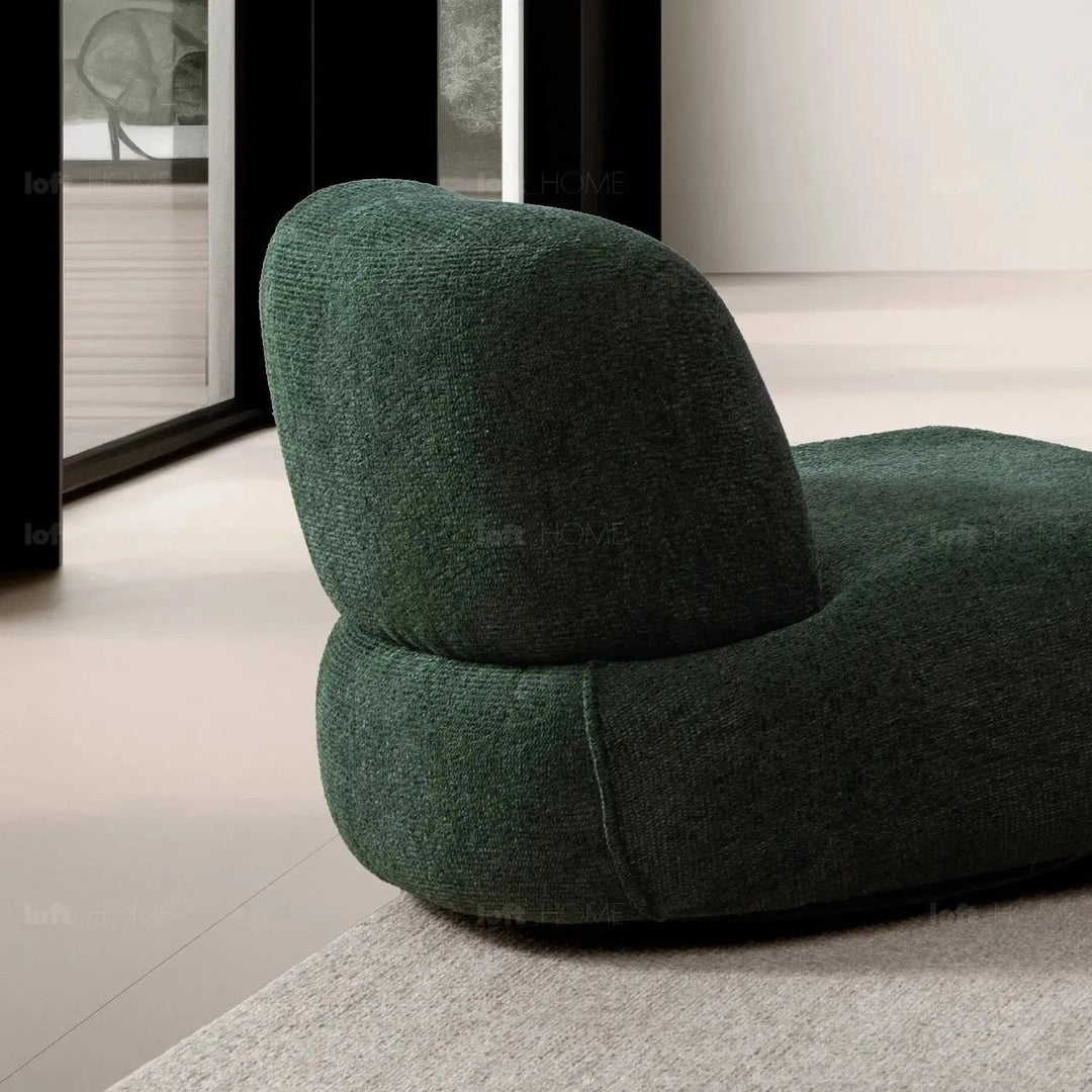 Cream Mixed Weave Fabric Revolving 1 Seater Sofa MOSS