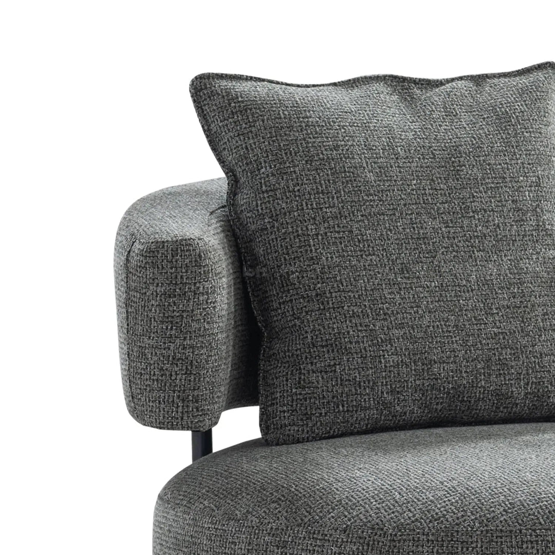 Modern mixed weave fabric 1 seater sofa nave material variants.