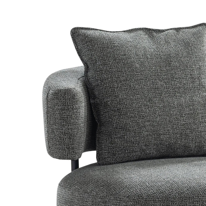 Modern mixed weave fabric 1 seater sofa nave material variants.