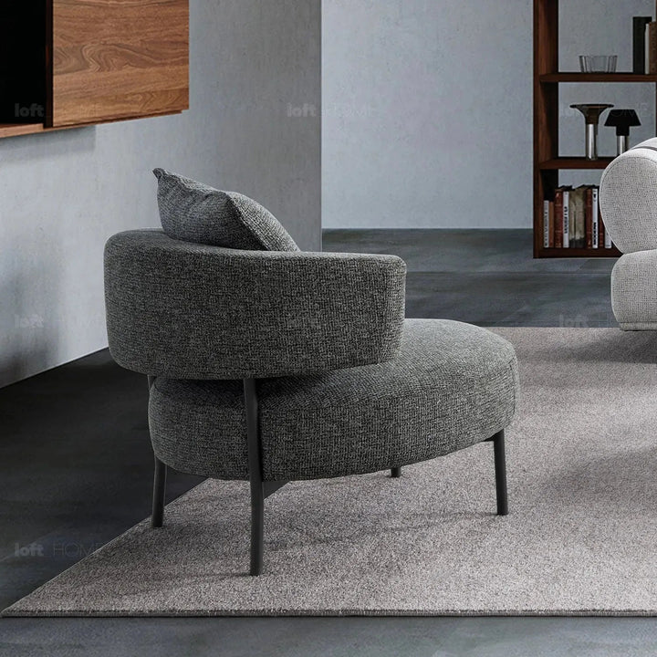 Modern Mixed Weave Fabric 1 Seater Sofa NAVE