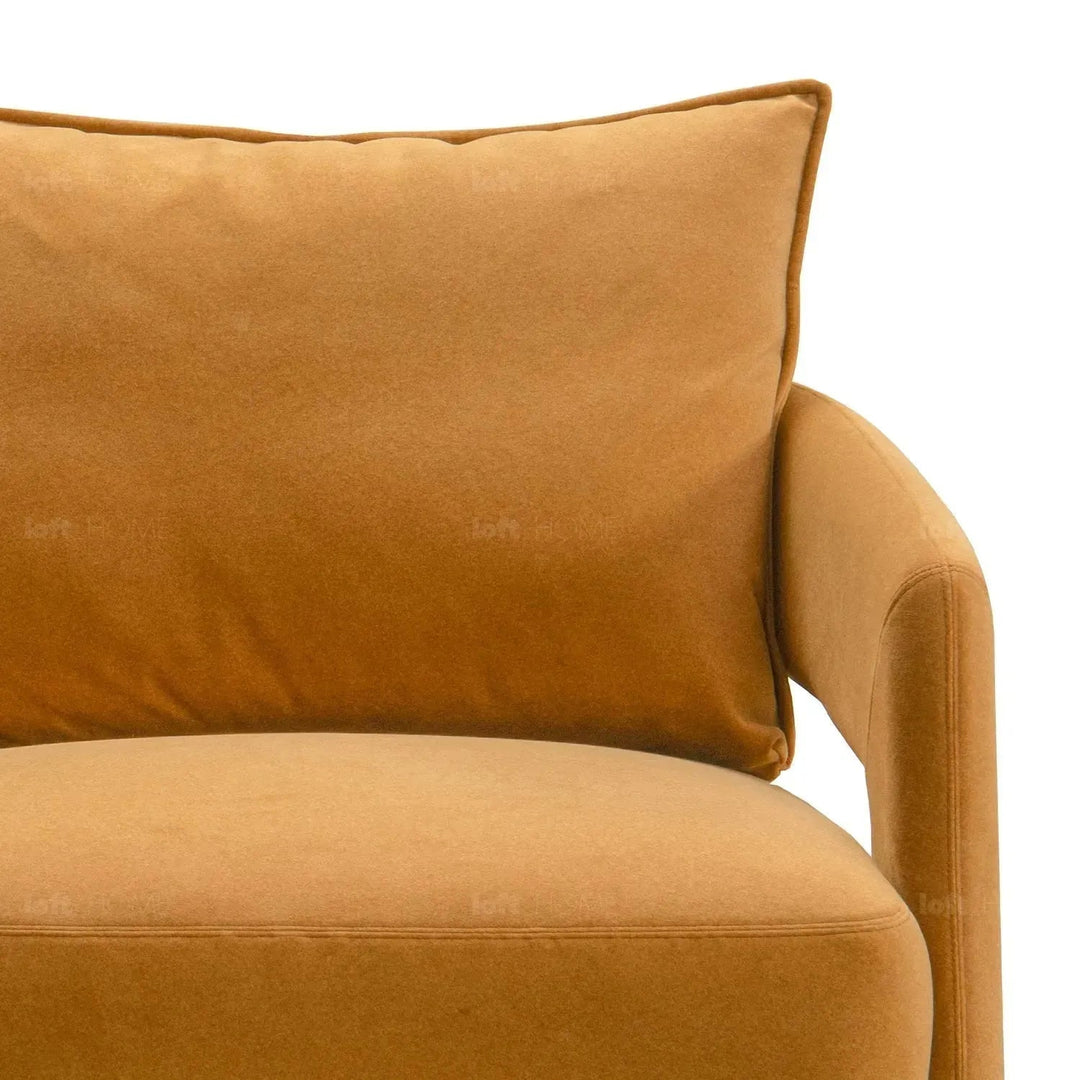 Modern Suede Fabric 1 Seater Sofa PHERAL