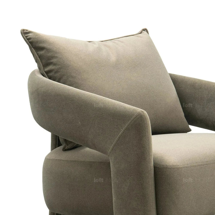 Modern Suede Fabric 1 Seater Sofa PHERAL