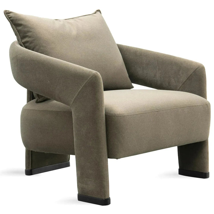 Modern Suede Fabric 1 Seater Sofa PHERAL