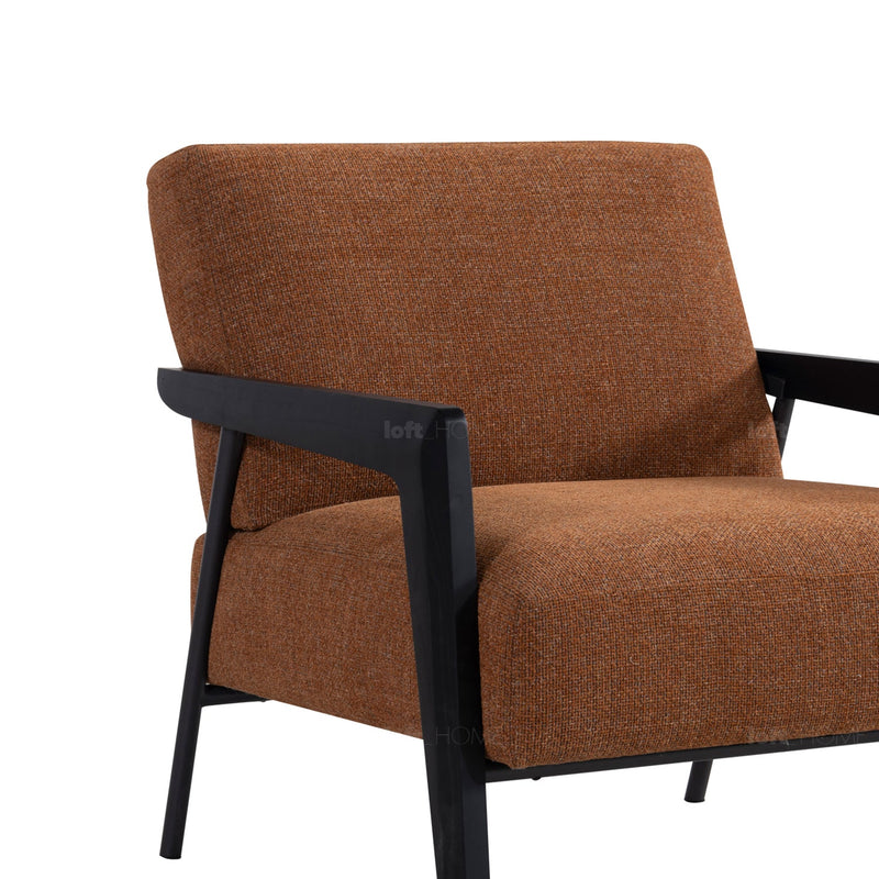 Modern Mixed Weave Fabric 1 Seater Sofa SEMPRE Material Details Chart