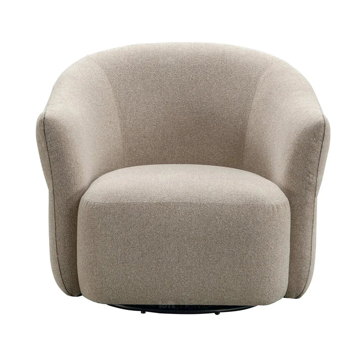 Modern Mixed Weave Fabric Revolving 1 Seater Sofa SLATE