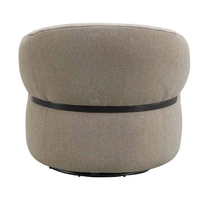 Modern mixed weave fabric revolving 1 seater sofa slate material variants.