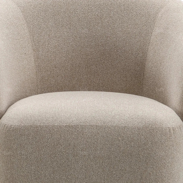 Modern Mixed Weave Fabric Revolving 1 Seater Sofa SLATE