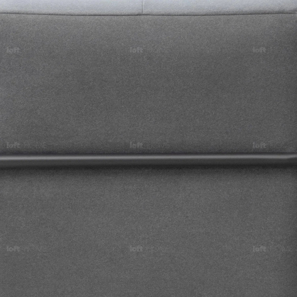 Modern mixed weave fabric revolving 1 seater sofa talc metal in close up details.