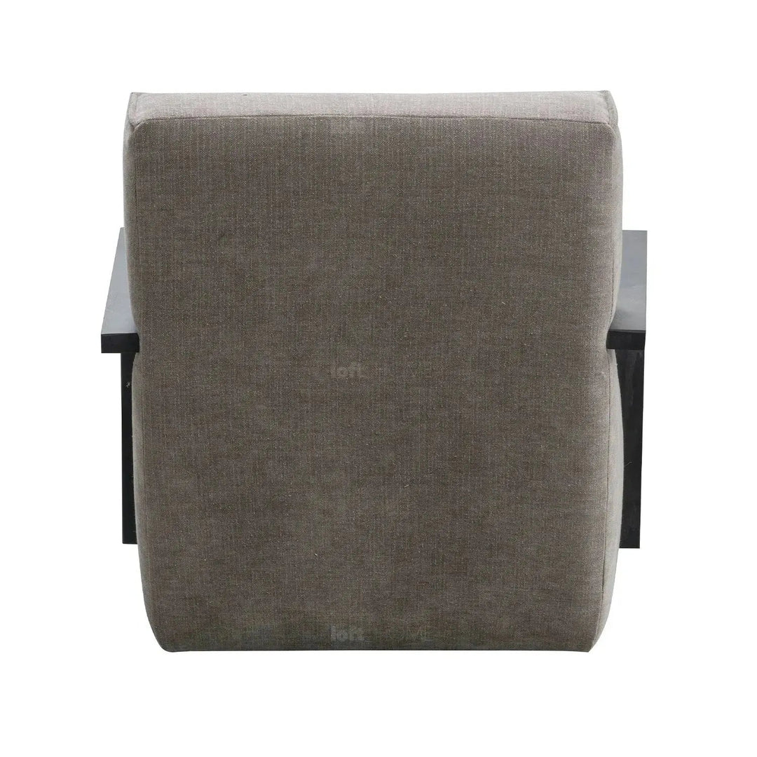 Modern Mixed Weave Fabric Revolving 1 Seater Sofa TALC WOOD