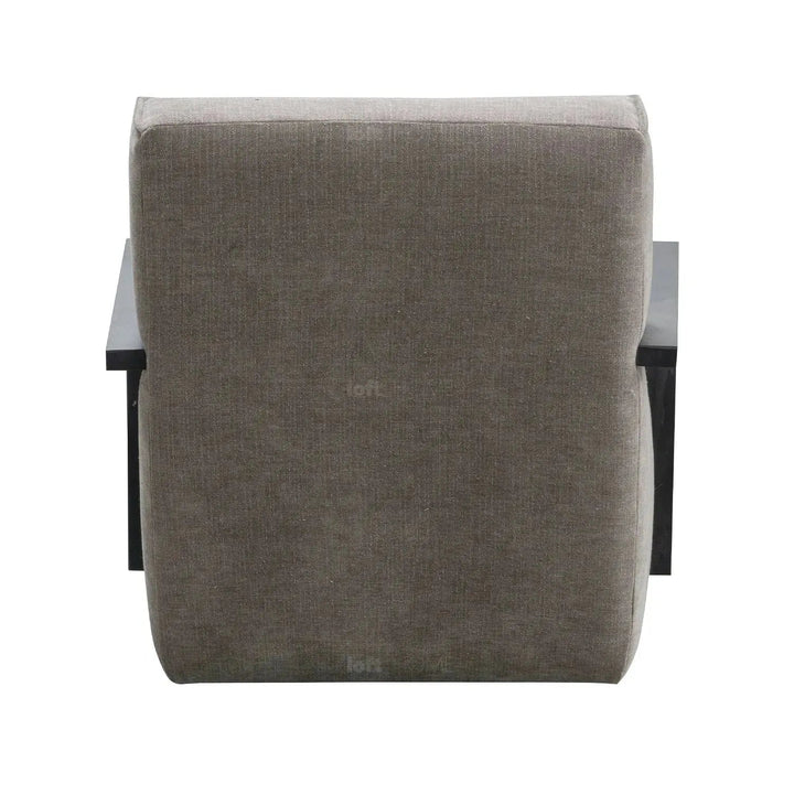 Modern mixed weave fabric revolving 1 seater sofa talc wood material variants.