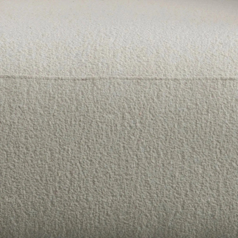 Modern boucle fabric 1 seater sofa topaz in panoramic view.