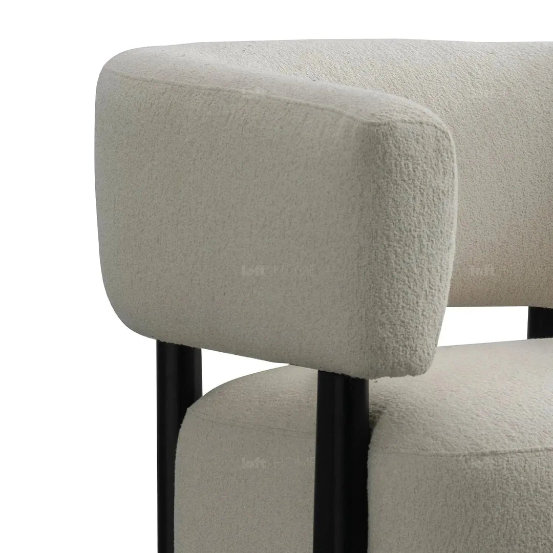 Modern Boucle Fabric 1 Seater Sofa TOPAZ