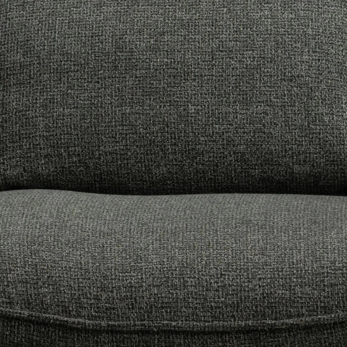 Modern mixed weave fabric 1 seater sofa turret in panoramic view.