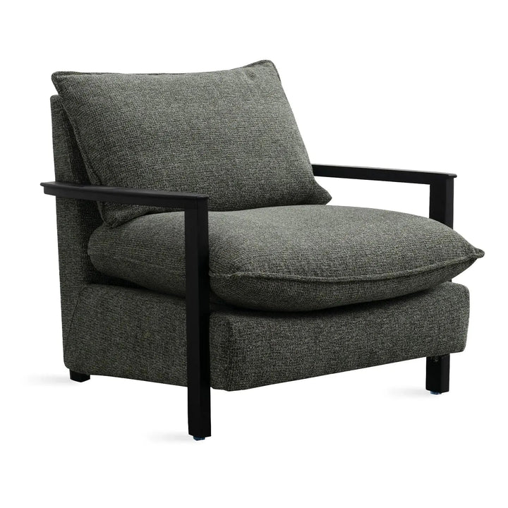 Modern Mixed Weave Fabric 1 Seater Sofa TURRET