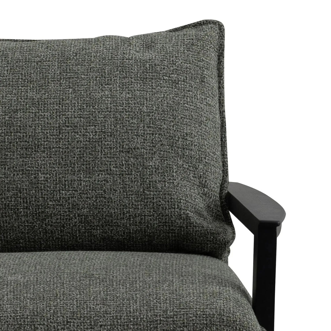 Modern mixed weave fabric 1 seater sofa turret in real life style.