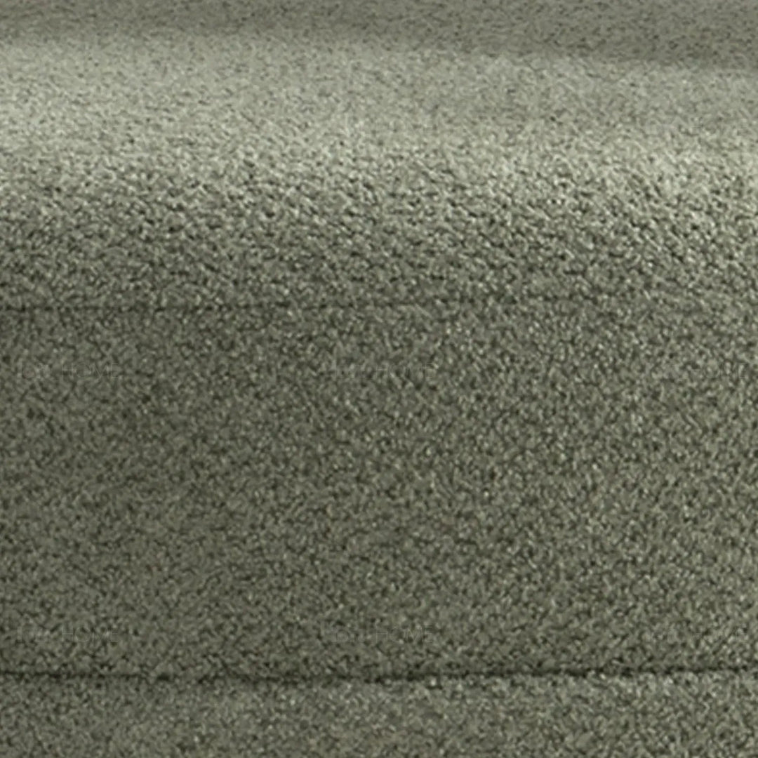 Modern mixed weave fabric 1 seater sofa yard in panoramic view.
