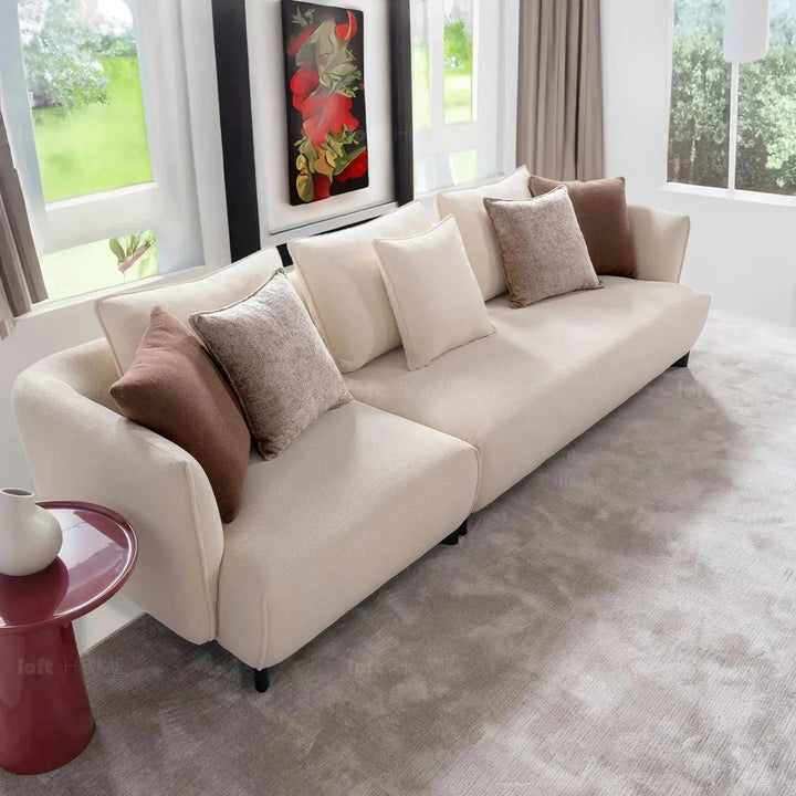 Modern fabric 4 seater sofa angler environmental situation.