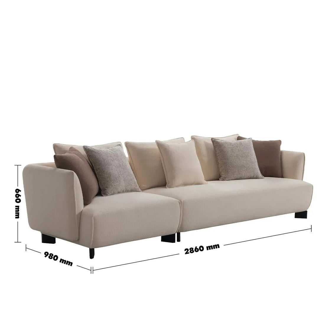 Modern fabric 4 seater sofa angler size charts.