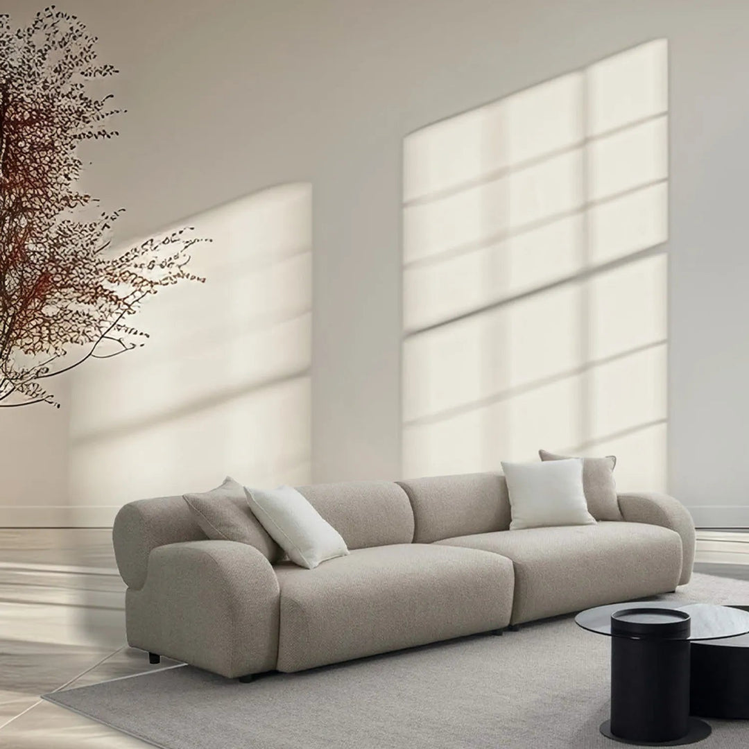 Modern Mixed Weave Fabric 4 Seater Sofa ENCH