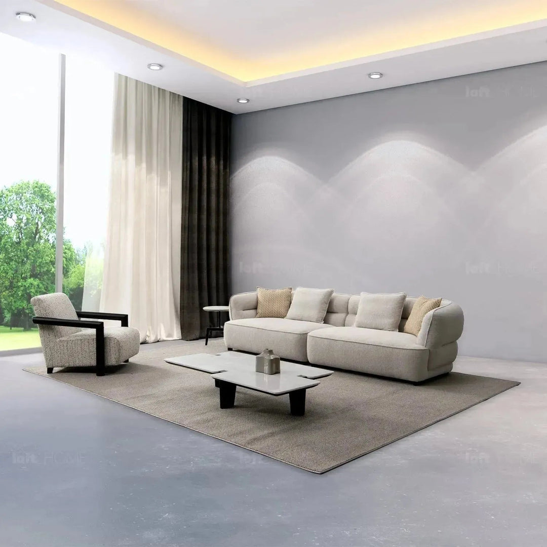 Modern Mixed Weave Fabric 4 Seater Sofa MANOR