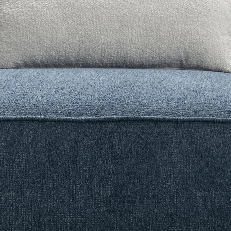 Modern mixed weave fabric 4 seater sofa nep in close up details.
