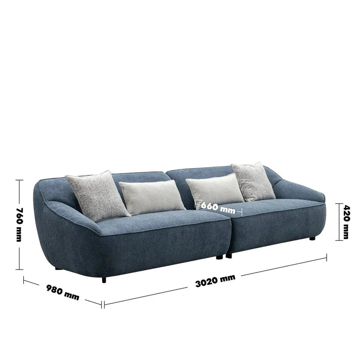 Modern Mixed Weave Fabric 4 Seater Sofa NEP
