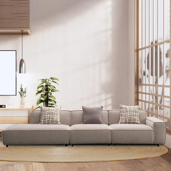 Minimalist Mixed Weave Fabric 5 Seater Sofa GLADE