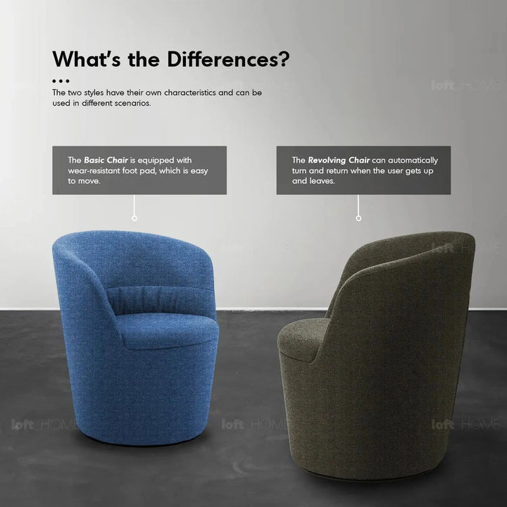 Minimalist Fabric Collar Armrest 1 Seater Sofa UP