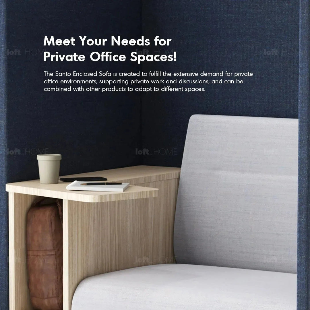 Minimalist Fabric Highback 1 Seater Sofa SANTO