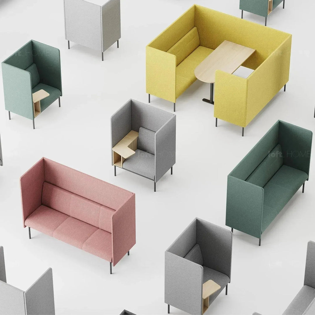 Minimalist Fabric Highback 1 Seater Sofa SANTO