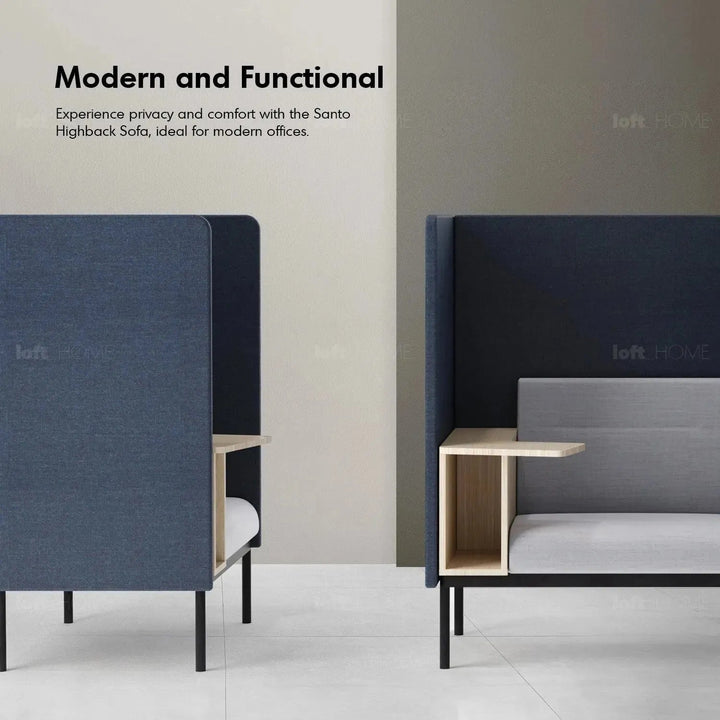 Minimalist Fabric Highback 1 Seater Sofa SANTO