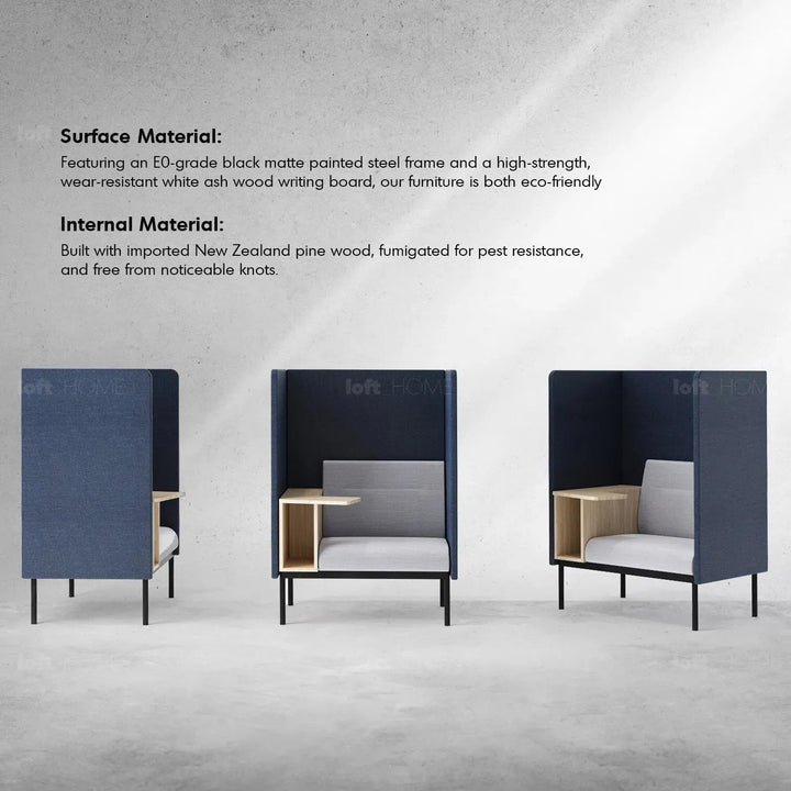 Minimalist Fabric Highback 1 Seater Sofa SANTO