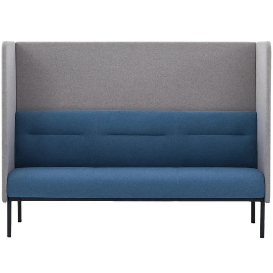 Minimalist fabric highback 3 seater sofa santo in white background.
