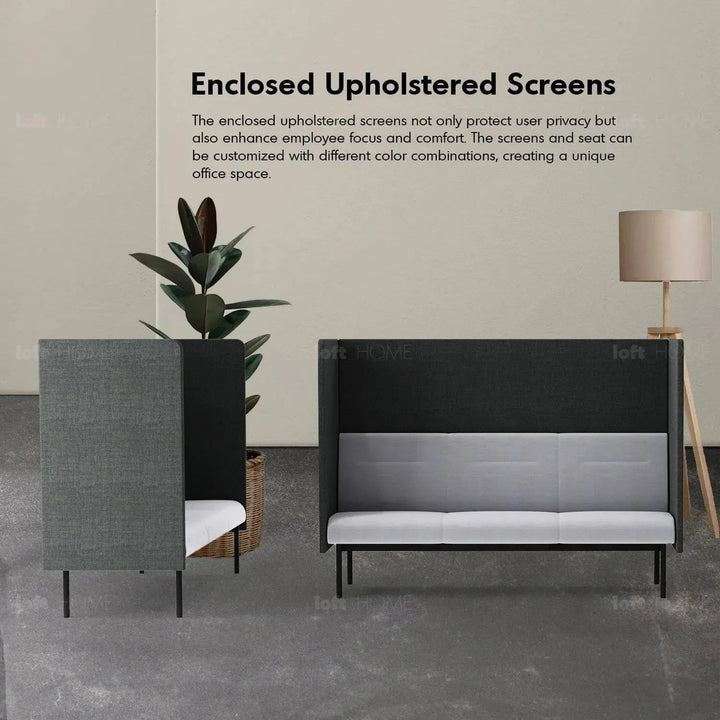 Minimalist Fabric Highback 3 Seater Sofa SANTO