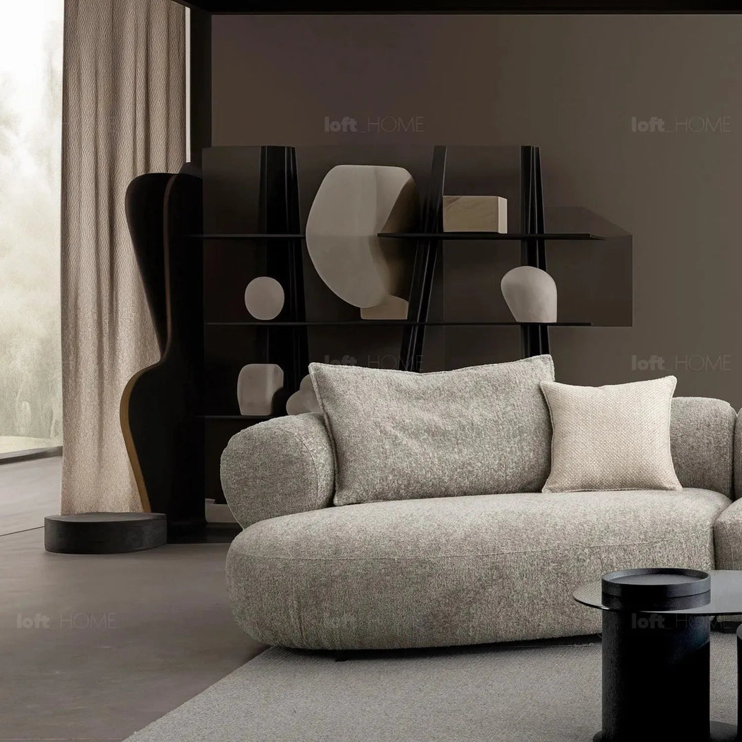 Modern Mixed Weave Fabric L Shape Sectional Sofa ENCH 4+L