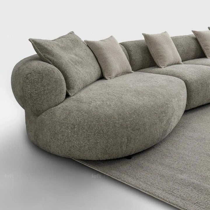 Modern Mixed Weave Fabric L Shape Sectional Sofa ENCH 4+L