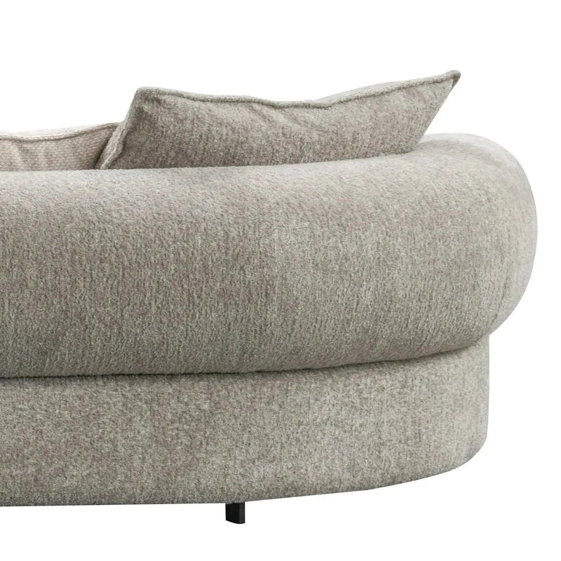Modern mixed weave fabric l shape sectional sofa ench 4+l in details.