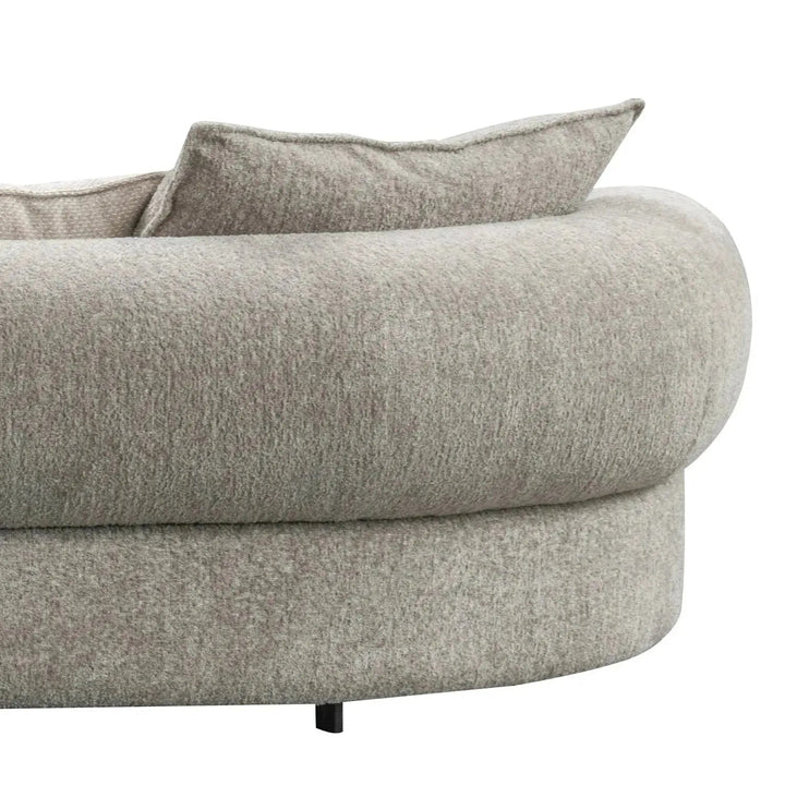Modern mixed weave fabric l shape sectional sofa ench 4+l in details.