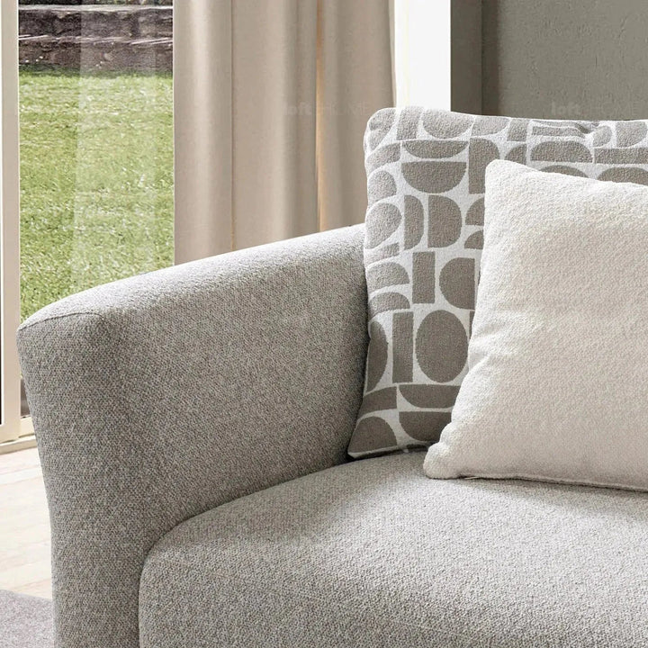 Minimalist Mixed Weave Fabric L Shape Sectional Sofa ESCAPE 5+L