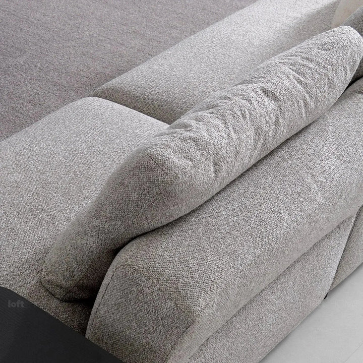 Minimalist Mixed Weave Fabric L Shape Sectional Sofa ESCAPE 5+L