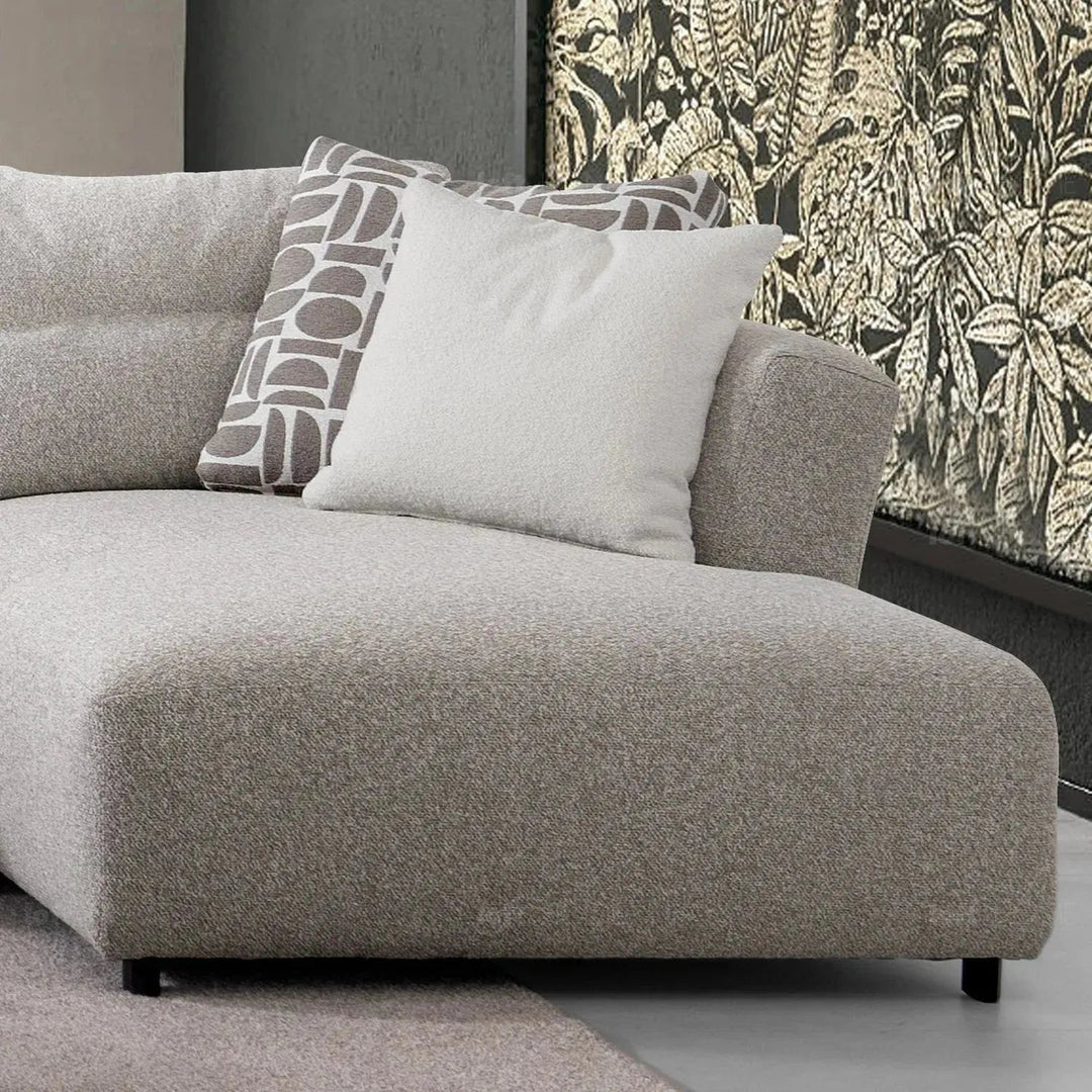 Minimalist Mixed Weave Fabric L Shape Sectional Sofa ESCAPE 5+L
