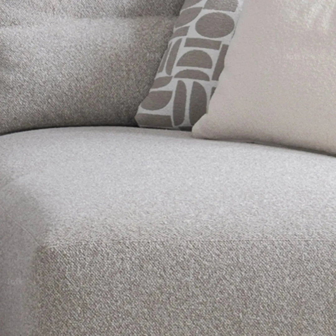 Minimalist mixed weave fabric l shape sectional sofa escape 5+l layered structure.