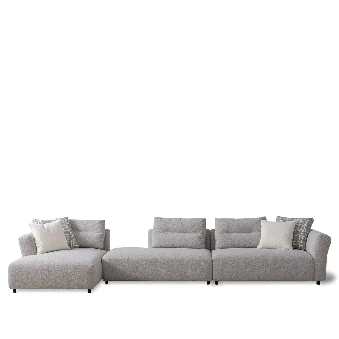 Minimalist mixed weave fabric l shape sectional sofa escape 5+l detail 3.
