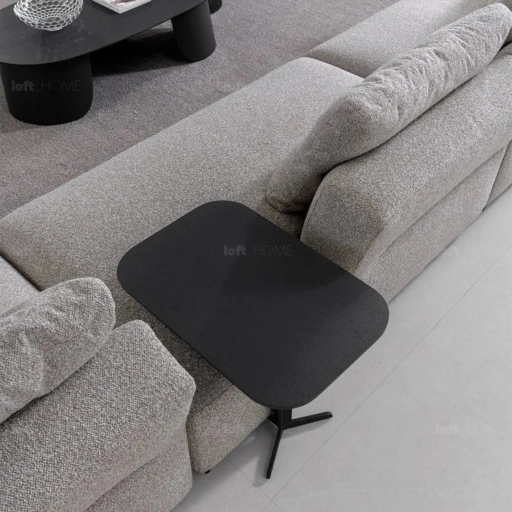 Minimalist mixed weave fabric l shape sectional sofa escape 5+l detail 2.