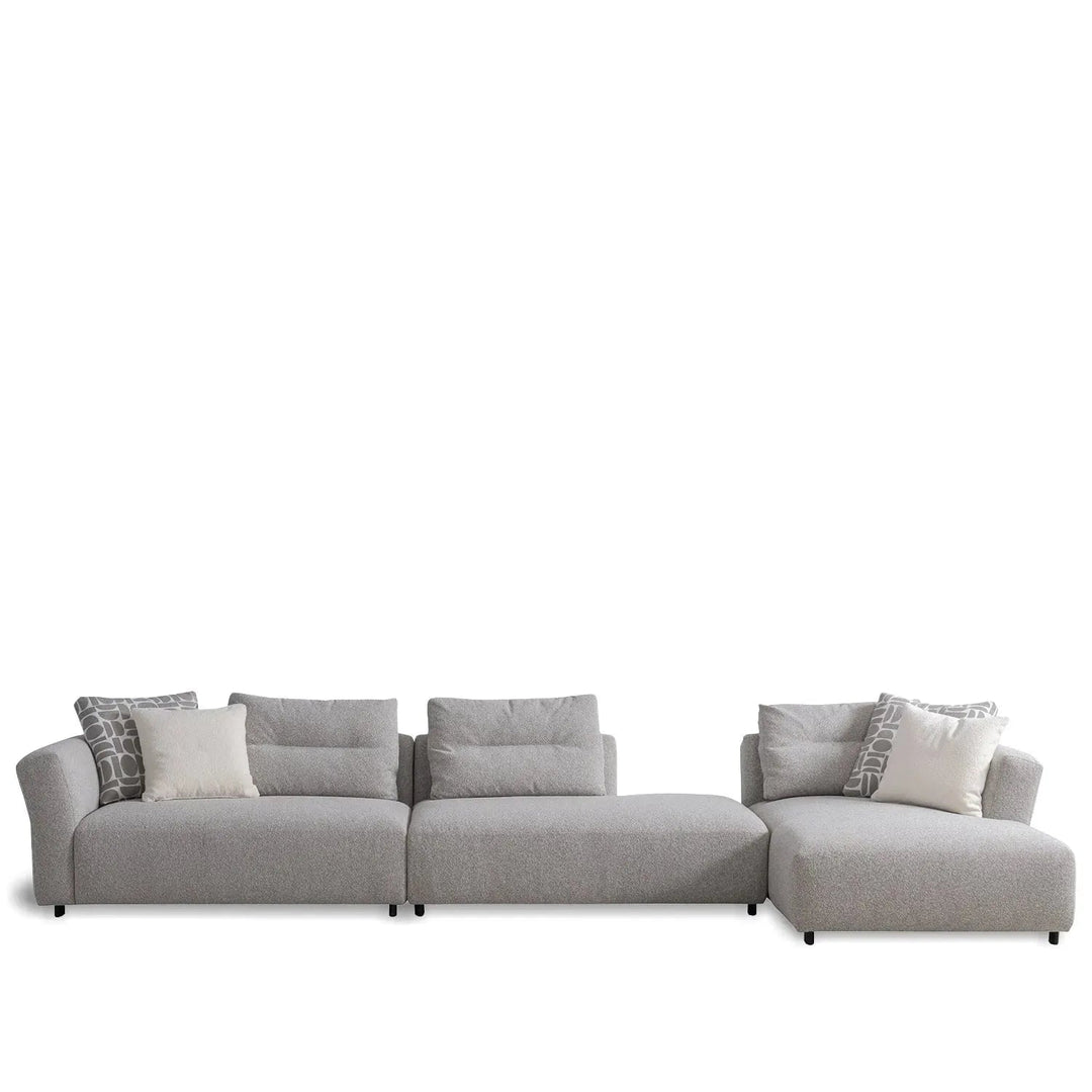 Minimalist Mixed Weave Fabric L Shape Sectional Sofa ESCAPE 5+L