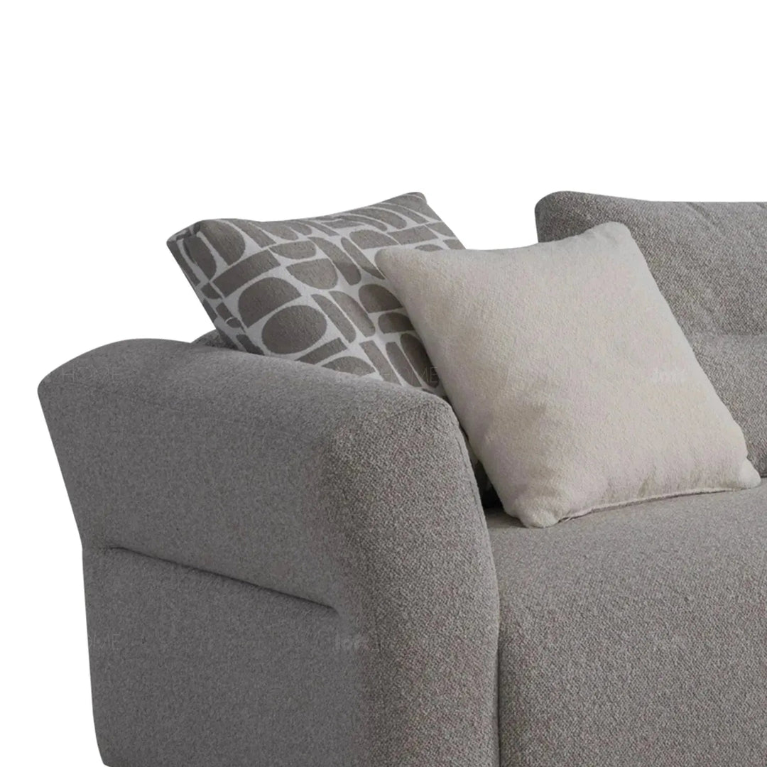 Minimalist mixed weave fabric l shape sectional sofa escape 5+l in details.