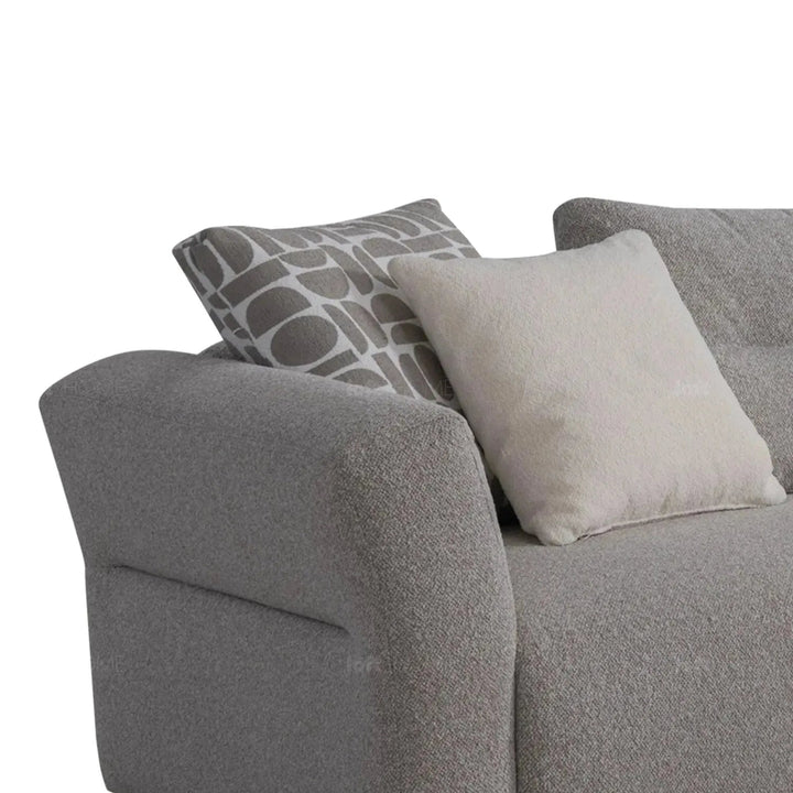 Minimalist mixed weave fabric l shape sectional sofa escape 5+l in details.